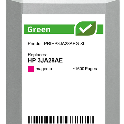 Prindo Green XL Magenta Druckerpatrone PRIHP3JA28AEG