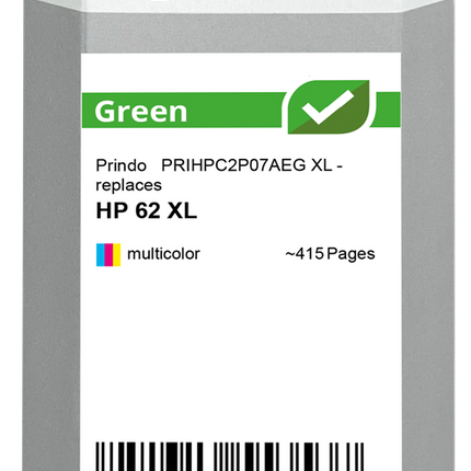 Prindo Green XL mehrere Farben Druckerpatrone PRIHPC2P07AEG