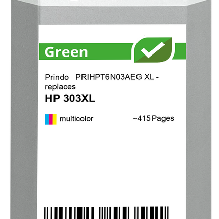 Prindo Green XL mehrere Farben Druckerpatrone PRIHPT6N03AEG