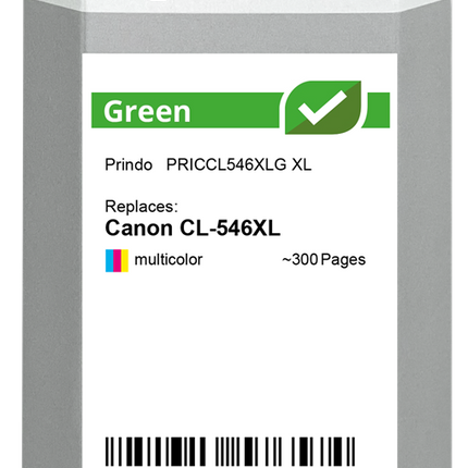 Prindo Green XL mehrere Farben Druckerpatrone PRICCL546XLG