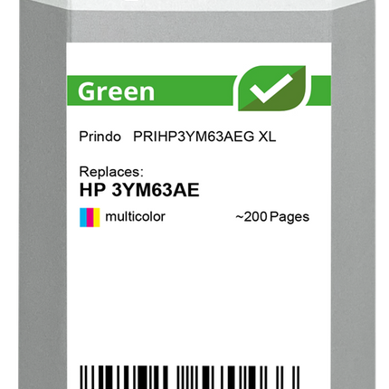 Prindo Green XL mehrere Farben Druckerpatrone PRIHP3YM63AEG