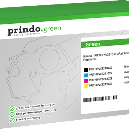 Prindo Green XL Multipack Schwarz / Cyan / Magenta / Gelb