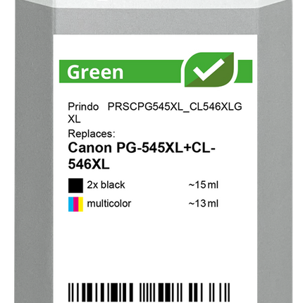 Prindo Green XL Multipack Schwarz / mehrere Farben