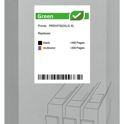 Prindo Green XL Multipack Schwarz / mehrere Farben (PRSHP302XLG)