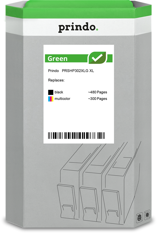 Prindo Green XL Multipack Schwarz / mehrere Farben (PRSHP302XLG)