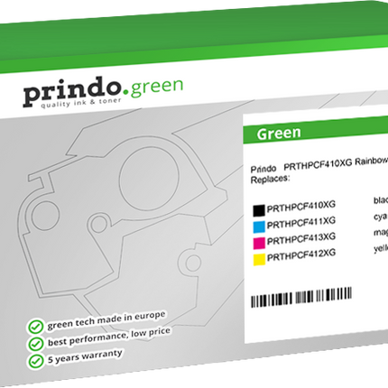 Prindo Green XL Schwarz / Cyan / Magenta / Gelb Value Pack