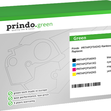 Prindo Green XL Schwarz / Cyan / Magenta / Gelb Value Pack