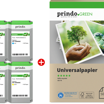 Prindo Green XL Schwarz / Cyan / Magenta / Gelb Value Pack