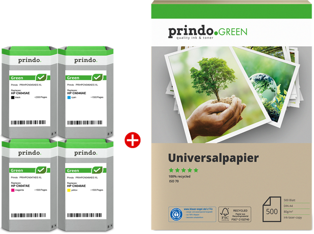 Prindo Green XL Schwarz / Cyan / Magenta / Gelb Value Pack