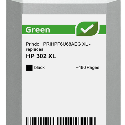 Prindo Green XL Schwarz Druckerpatrone PRIHPF6U68AEG