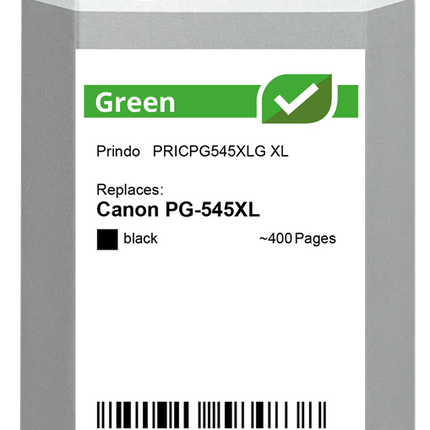 Prindo Green XL Schwarz Druckerpatrone PRICPG545XLG