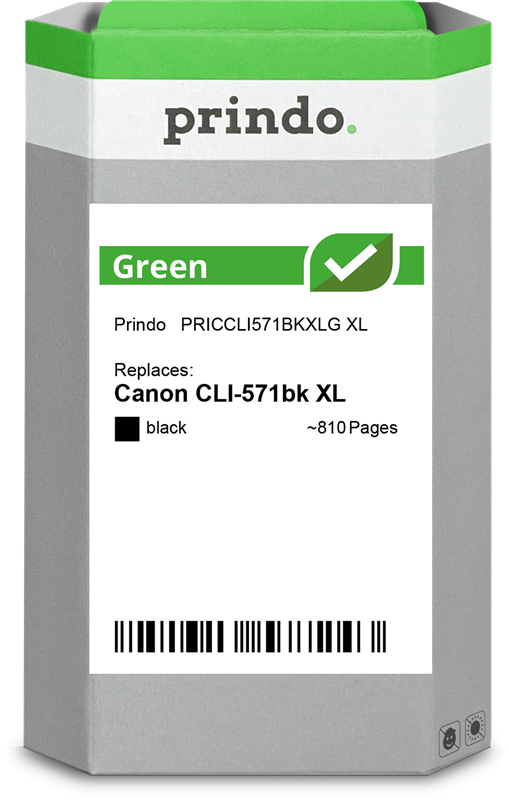 Prindo Green XL Schwarz Druckerpatrone PRICCLI571BKXLG