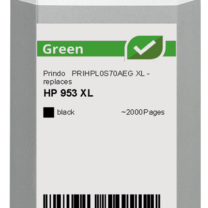 Prindo Green XL Schwarz Druckerpatrone PRIHPL0S70AEG