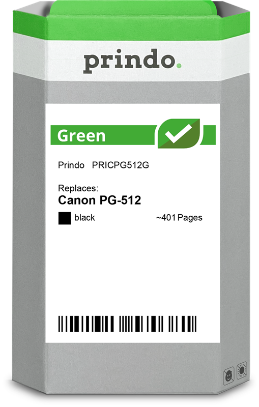 Prindo Green XL Schwarz Druckerpatrone PRICPG512G