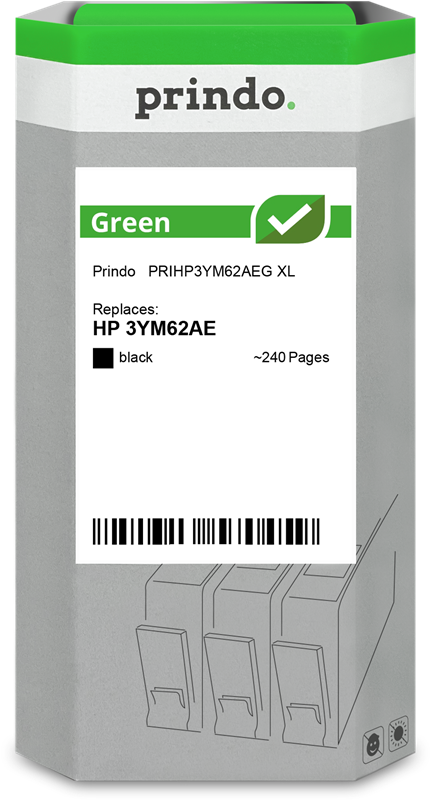 Prindo Green XL Schwarz Druckerpatrone PRIHP3YM62AEG