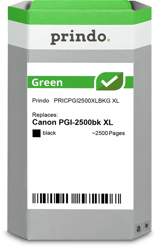 Prindo Green XL Schwarz Druckerpatrone PRICPGI2500XLBKG