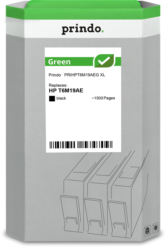 Prindo Green XL Schwarz Druckerpatrone PRIHPT6M19AEG