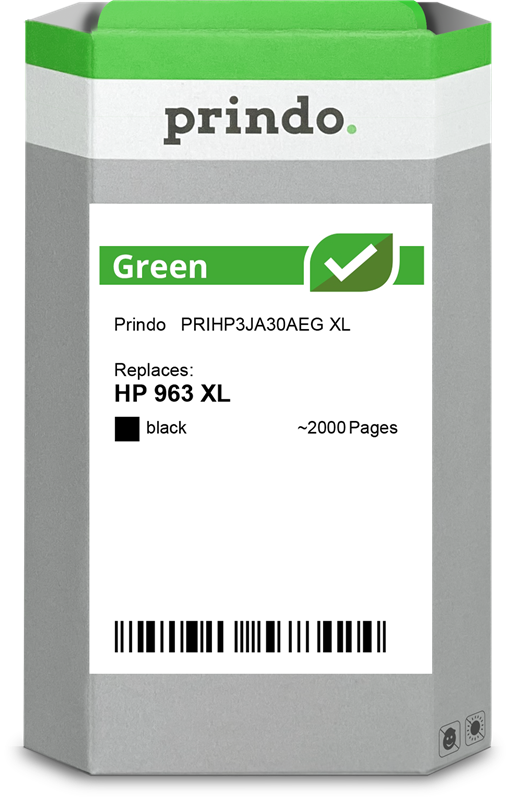 Prindo Green XL Schwarz Druckerpatrone PRIHP3JA30AEG