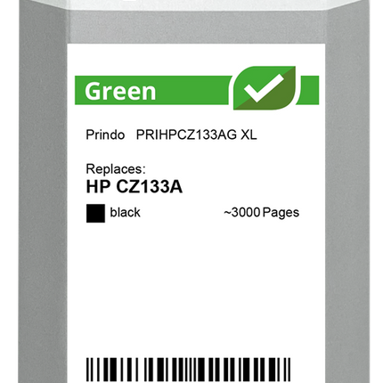 Prindo Green XL Schwarz Druckerpatrone PRIHPCZ133AG