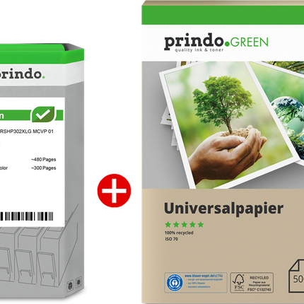 Prindo Green XL Schwarz / mehrere Farben / rauchweiß Value Pack
