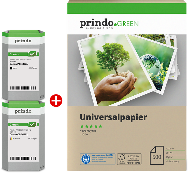 Prindo Green XL Schwarz / mehrere Farben Value Pack