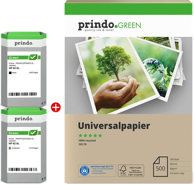 Prindo Green XL Schwarz / mehrere Farben Value Pack