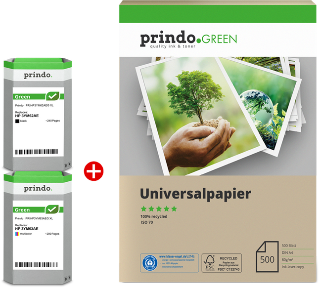 Prindo Green XL Schwarz / mehrere Farben Value Pack