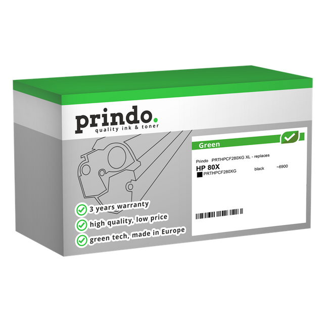 Prindo Green XL Schwarz Toner PRTHPCF280XG