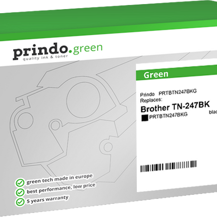 Prindo Green XL Schwarz Toner PRTBTN247BKG