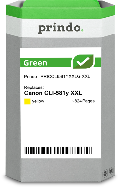 Prindo Green XXL Gelb Druckerpatrone PRICCLI581YXXLG