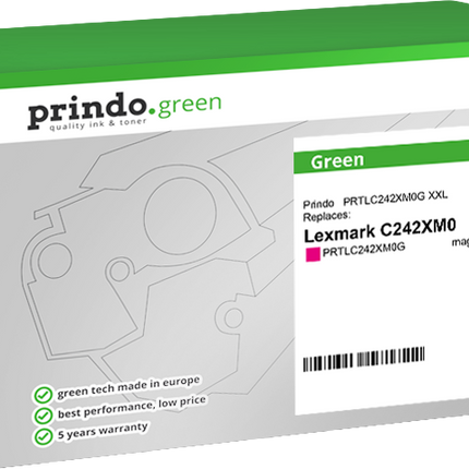 Prindo Green XXL Magenta Toner