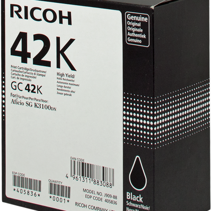 Ricoh Gel Patrone GC 42 bk Schwarz