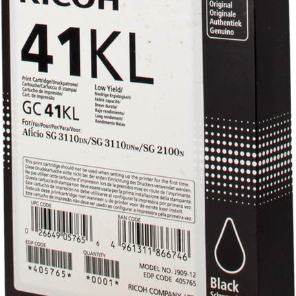 Ricoh Gel Patrone GC41BKL Schwarz