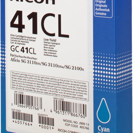 Ricoh Gel Patrone GC41CL Cyan