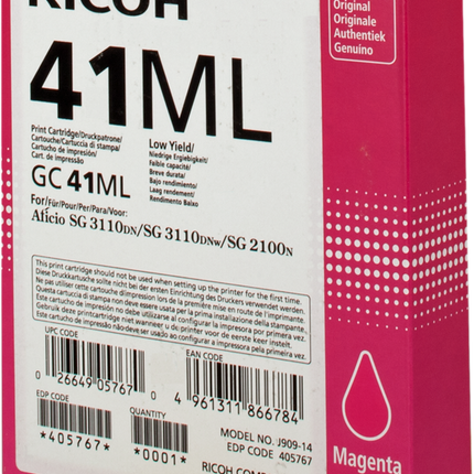 Ricoh Gel Patrone GC41ML Magenta