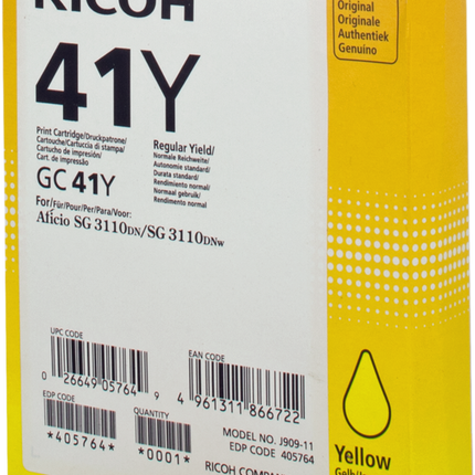Ricoh Gel Patrone GC41YHC Gelb