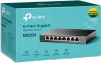 TP-Link 8-Port Gigabit Switch Metallgehäuse Schwarz