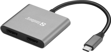 Sandberg Dockingstation USB-C, 2xHDMI+USB+PD grey