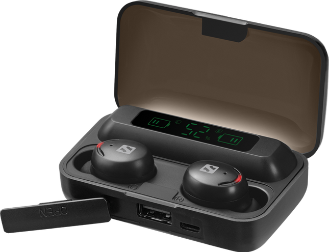 Sandberg Wireless-Kopfhörer mit Mikrofon + Powerbank Schwarz
