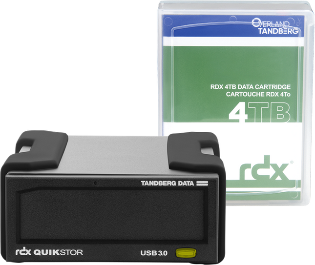 Tandberg Data RDX-Externes-Laufwerk-Kit 4TB Festplatte Schwarz