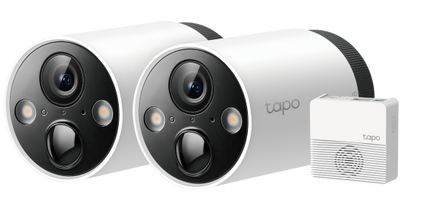 TP-Link 2x Tapo C420 Überwachungskameras Weiss