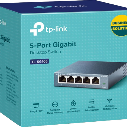 TP-Link 5-Port Gigabit Switch Metallgehäuse Schwarz