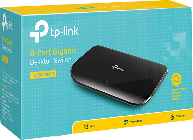 TP-Link 8-Port-Gigabit-Desktop-Switch Schwarz