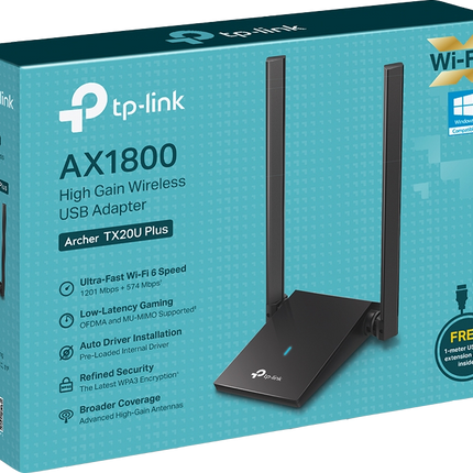 TP-Link AX1800-WLAN-USB-Adapter Schwarz