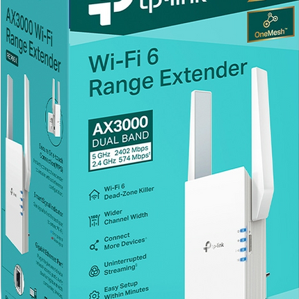 TP-Link AX3000 Mesh WiFi 6 Extender Repeater Weiss