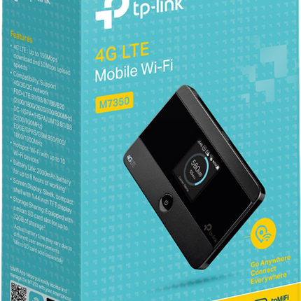 TP-Link M7350 - mobiler Hotspot - 4G LTE Schwarz
