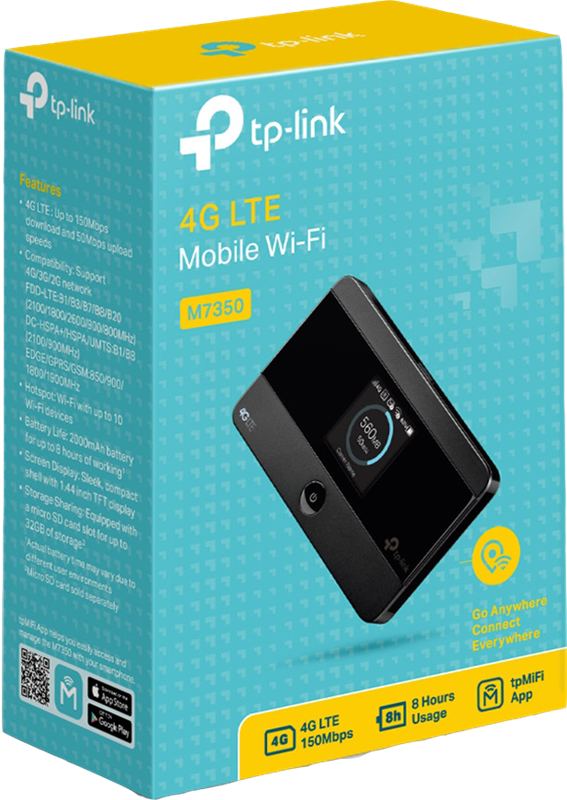 TP-Link M7350 - mobiler Hotspot - 4G LTE Schwarz