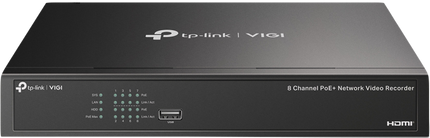 TP-Link VIGI NVR1008H-8MP Netzwerk-Videorekorder Schwarz