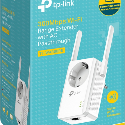 TP-Link Wi-Fi-Range-Extender Repeater mit Steckdose Weiss