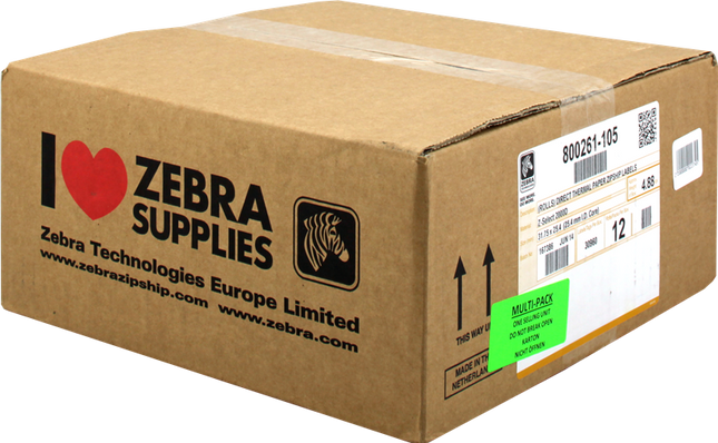 Zebra Z-Select 2000D Thermoetiketten 31,75mm x 25,4mm Weiss